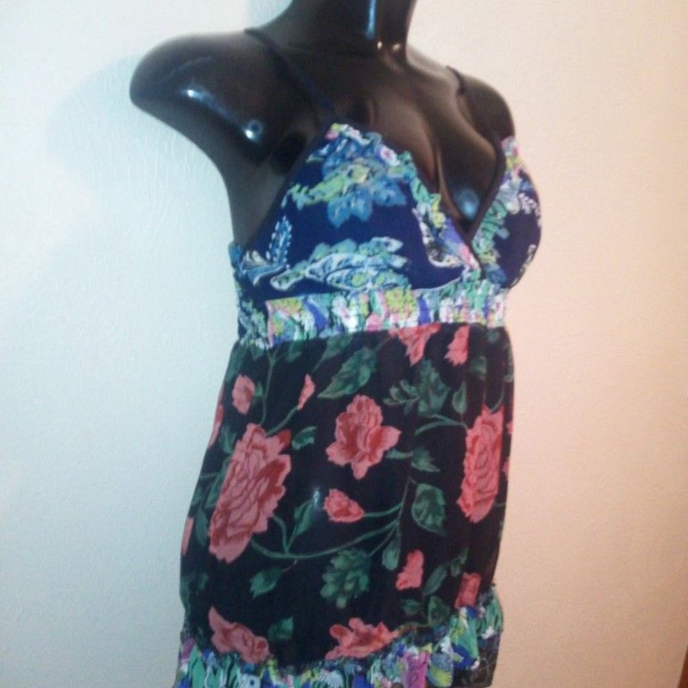 American Rag Flowered Blouse Size Medium